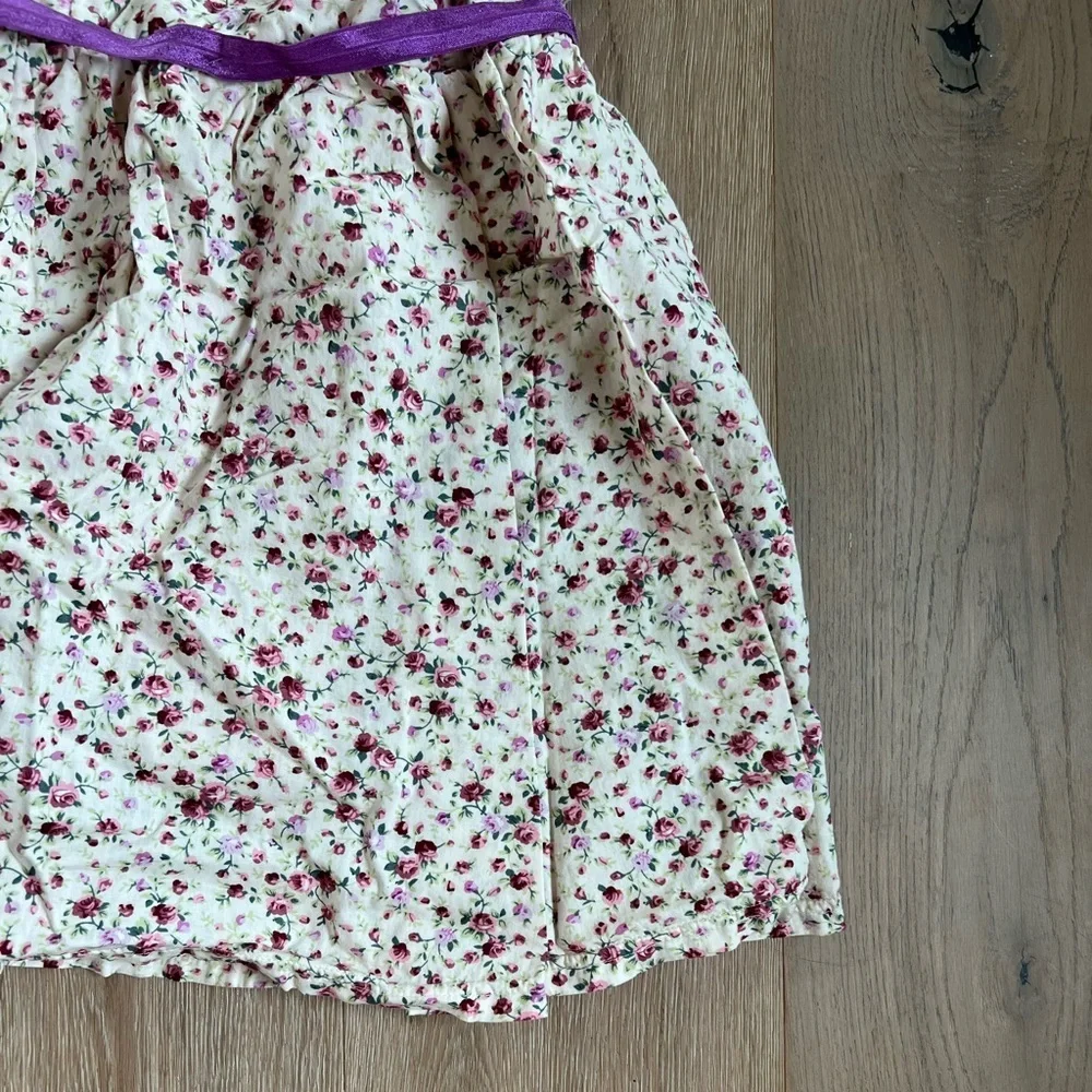 Weissman White Roses Floral Dance Costume Dress